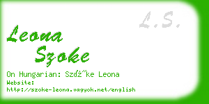 leona szoke business card